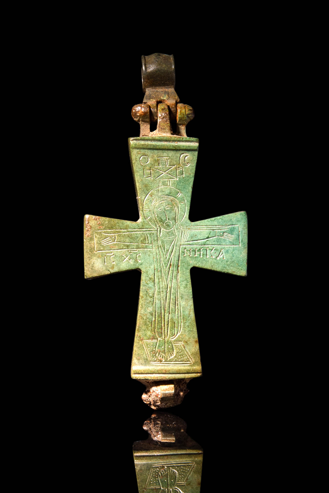 BYZANTINE BRONZE ENCLOPION DECORATED WITH CRUCIFIX - Image 4 of 4