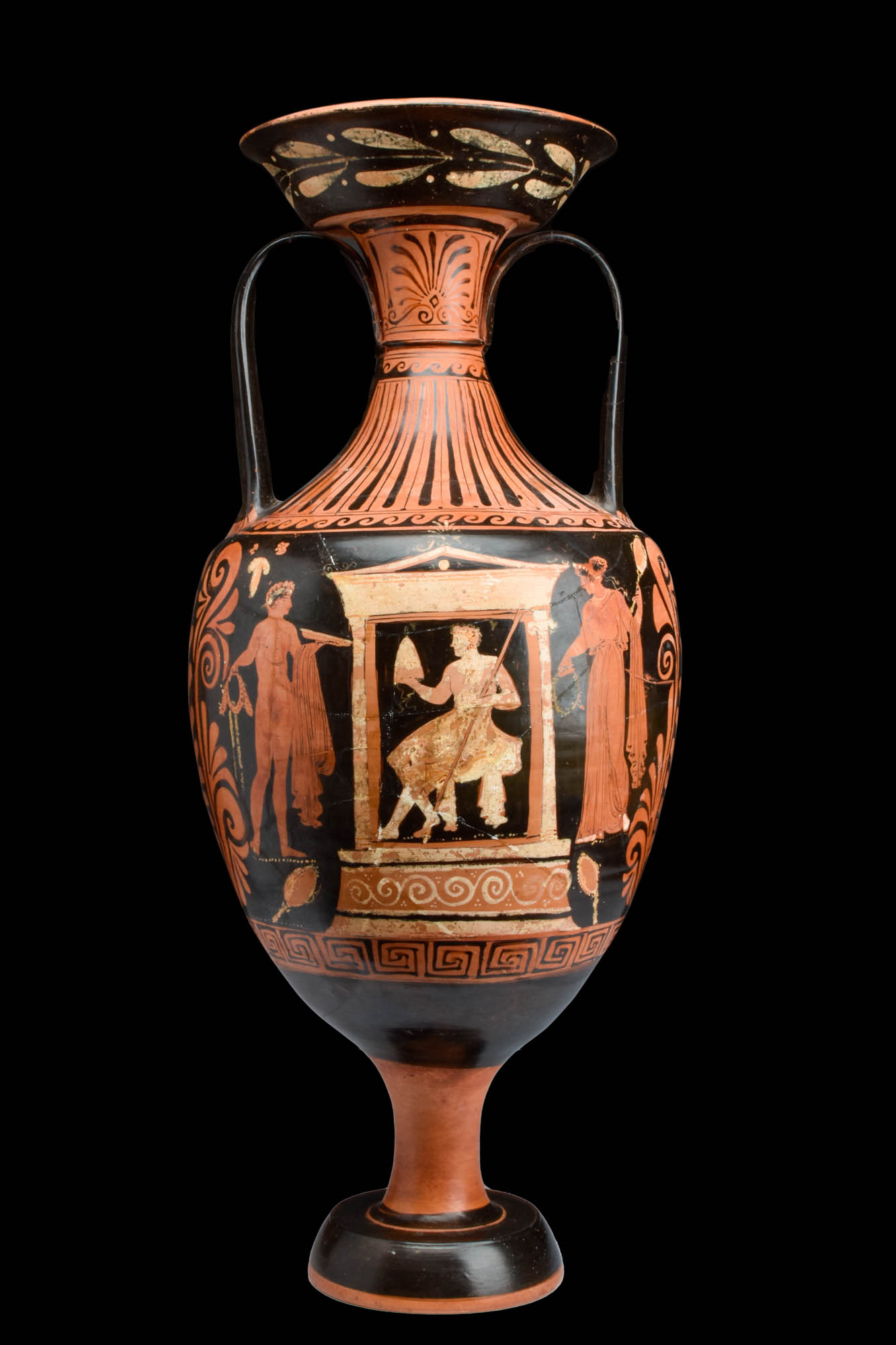 LARGE APULIAN RED-FIGURE AMPHORA - EX. AXEL GUTTMANN - TL TESTED - Image 3 of 7