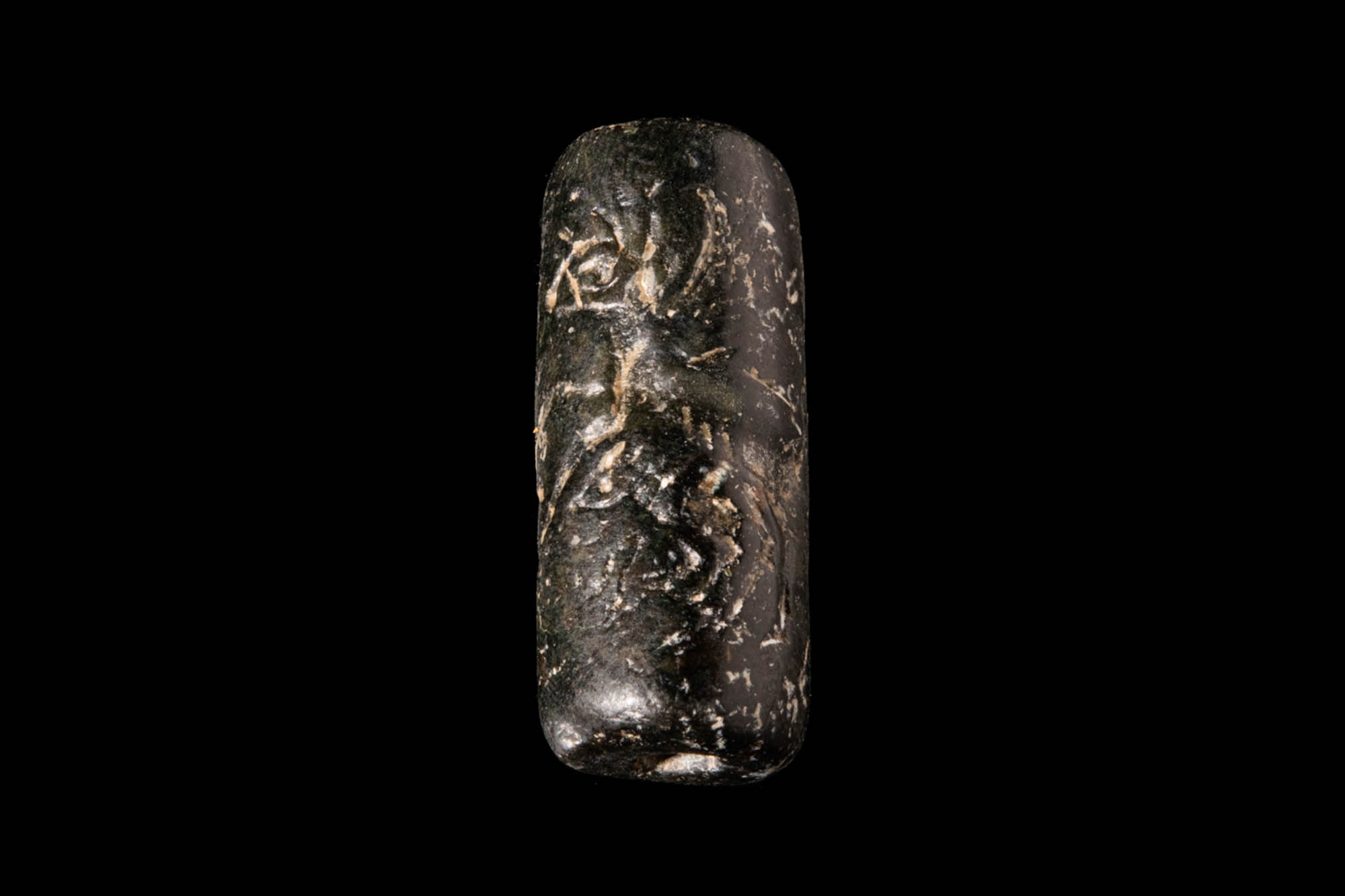 SUMERIAN BLACK STONE CYLINDER SEAL- ORIGINAL LAMBERT REPORT - Image 2 of 5