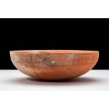 ROMAN REDWARE BOWL WITH DECORATION