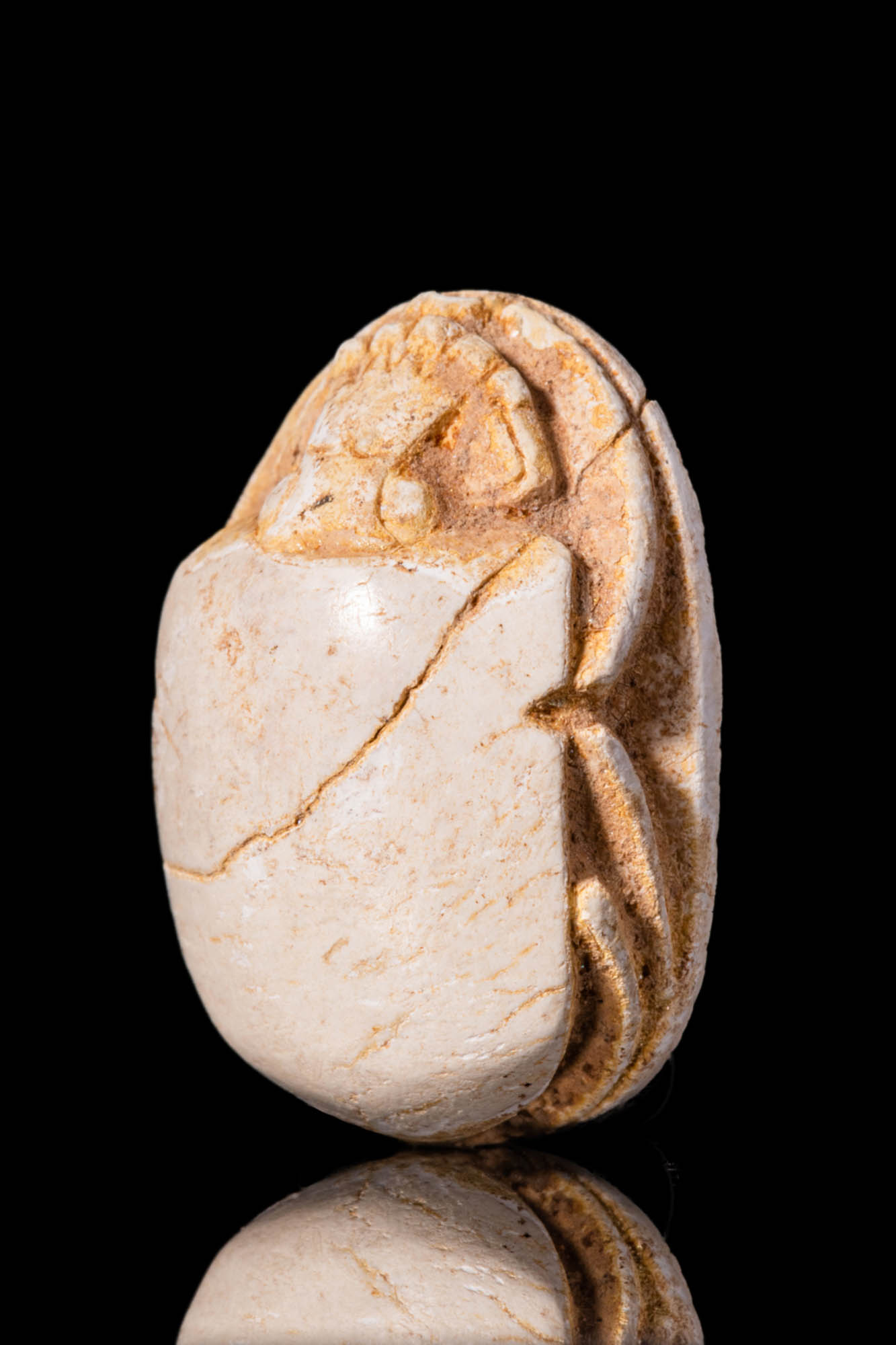 EGYPTIAN STEATITE SCARAB WITH DEPICTION OF A BEE - Image 4 of 4