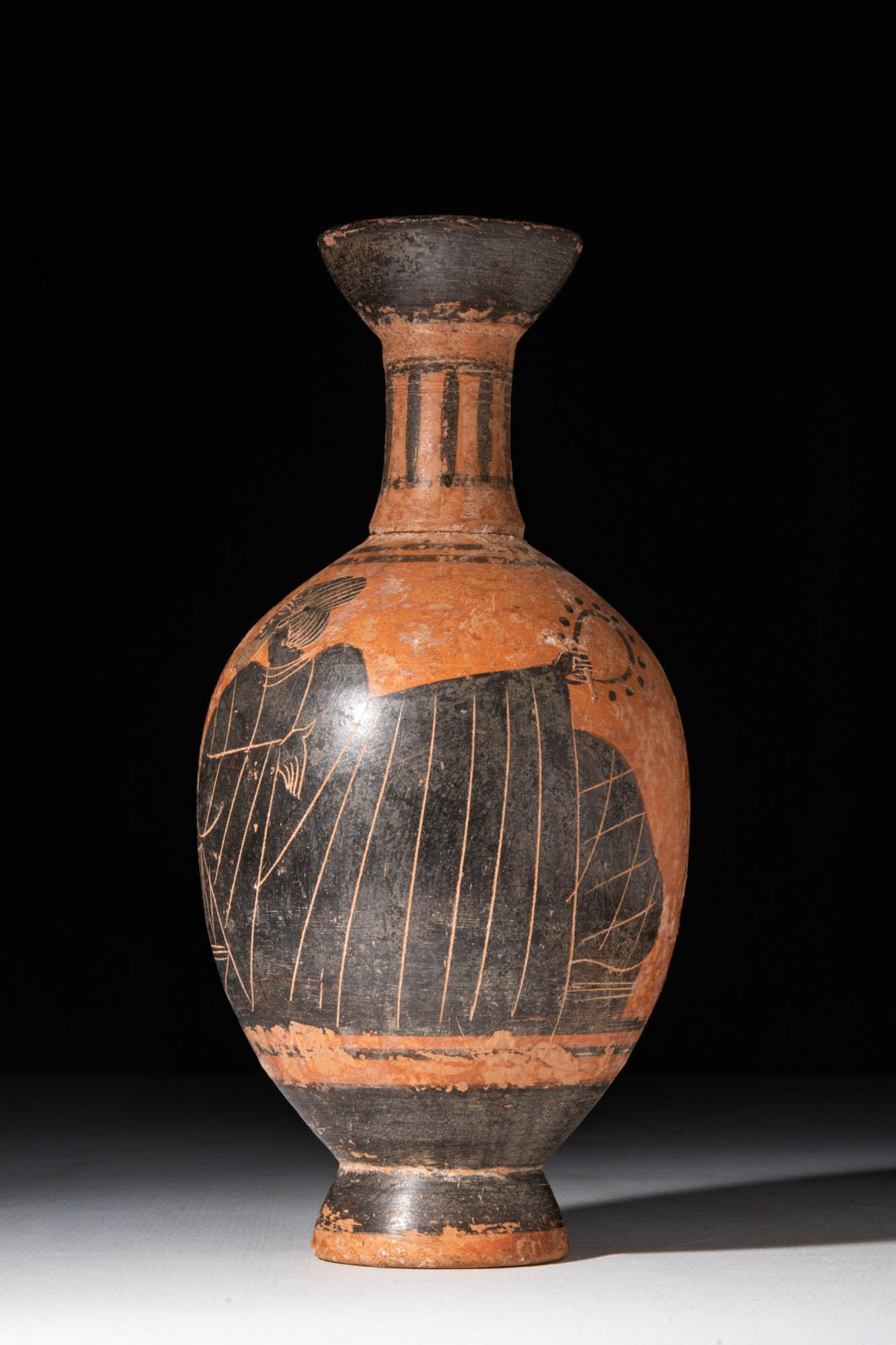 GREEK BLACK-FIGURE POTTERY LEKYTHOS