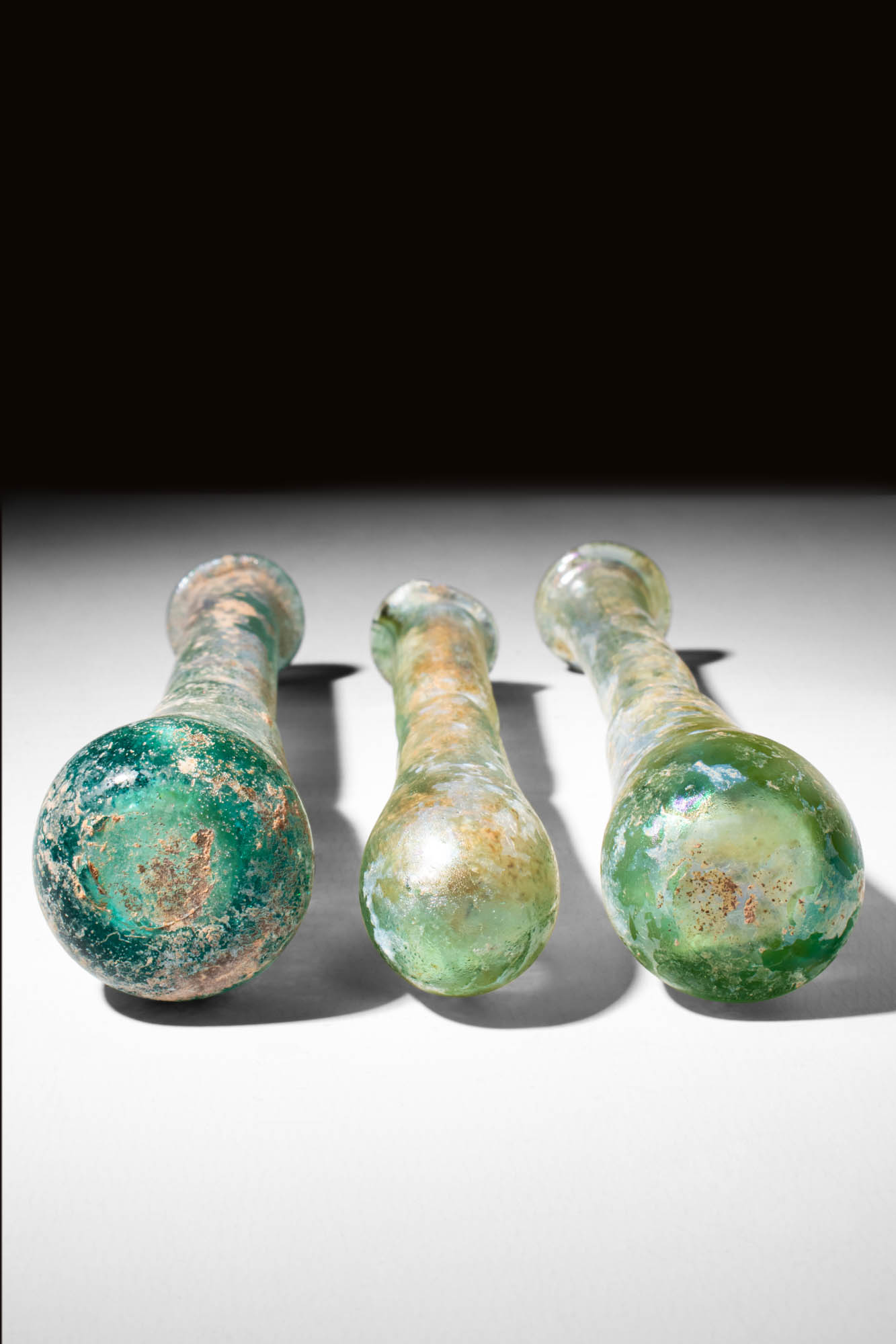 COLLECTION OF THREE ROMAN GLASS VESSELS - Image 4 of 4