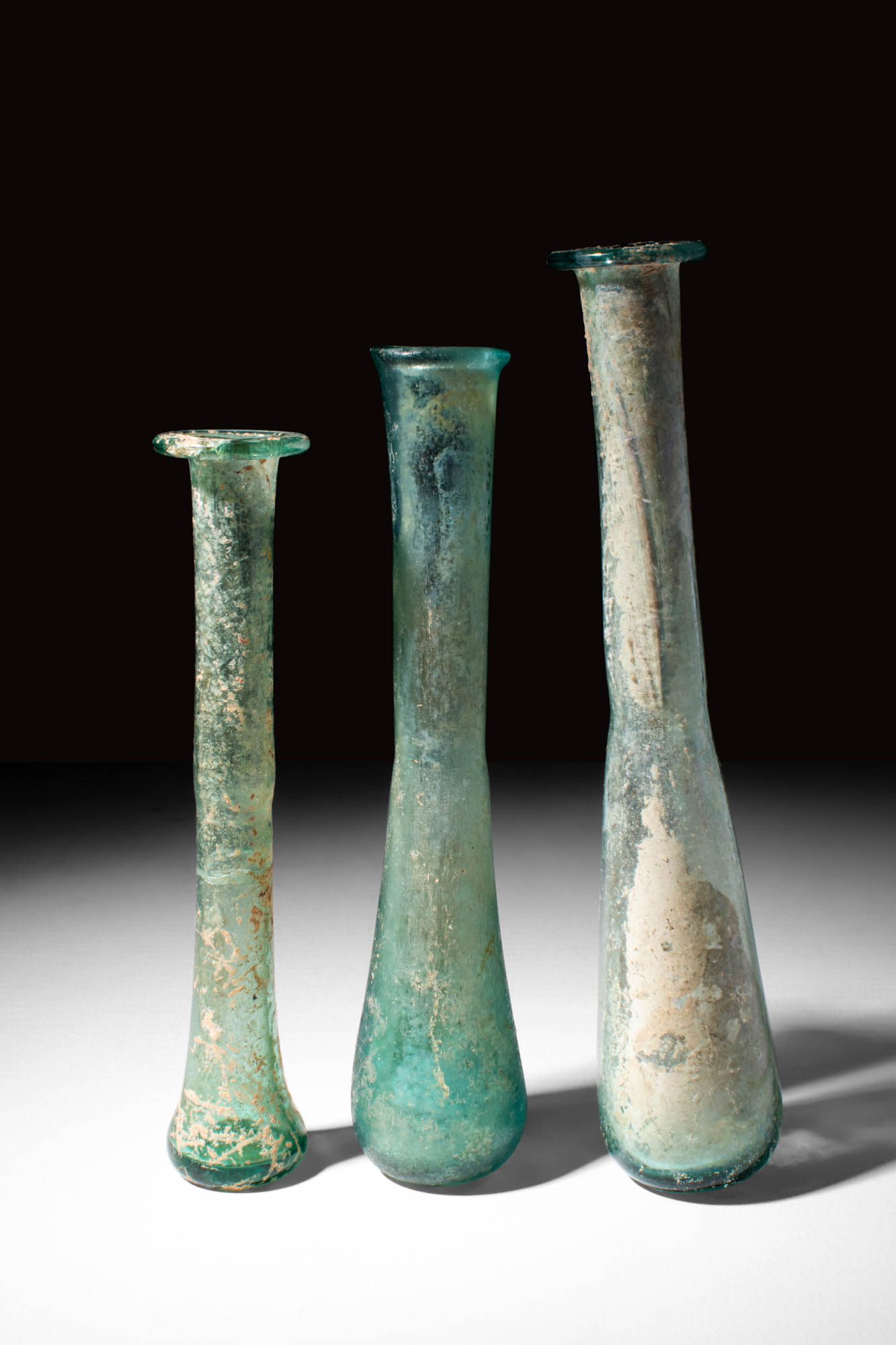 COLLECTION OF THREE ROMAN GLASS VESSELS - Image 2 of 4