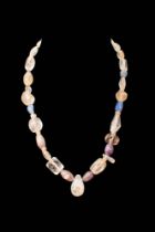 EGYPTIAN SEMI PRECIOUS STONE NECKLACE WITH PENDANT