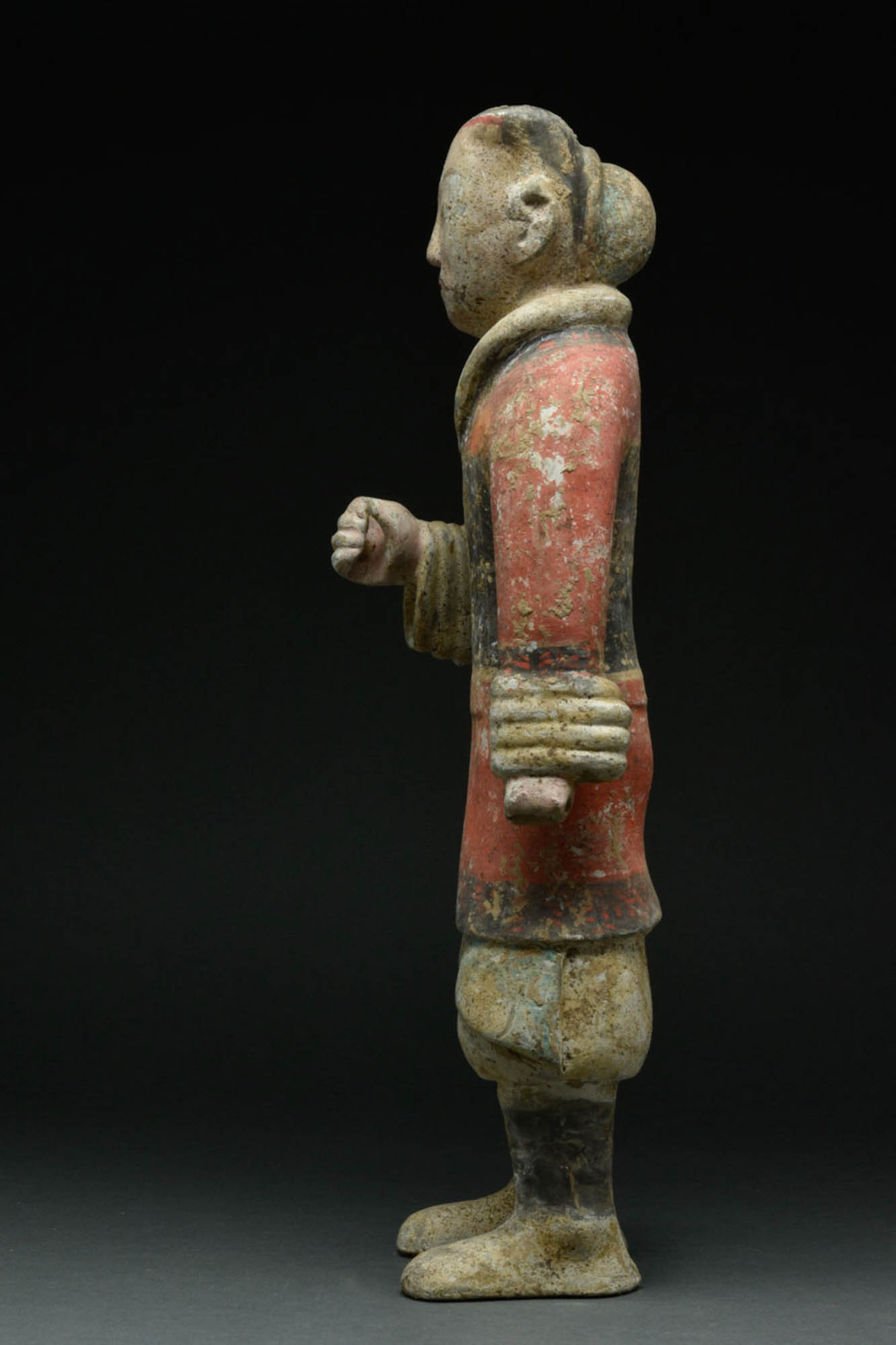 CHINESE HAN DYNASTY POLYCHROME TERRACOTTA WARRIOR - TL TESTED - Image 3 of 8
