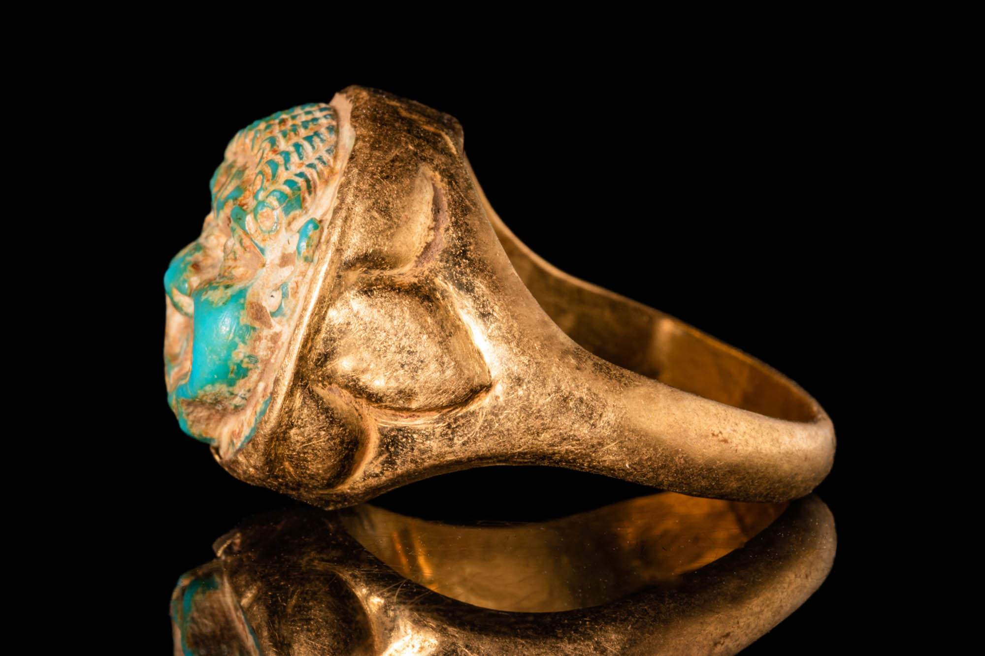 ROMAN GOLD RING WITH CAMEO OF A GORGON - Bild 3 aus 5