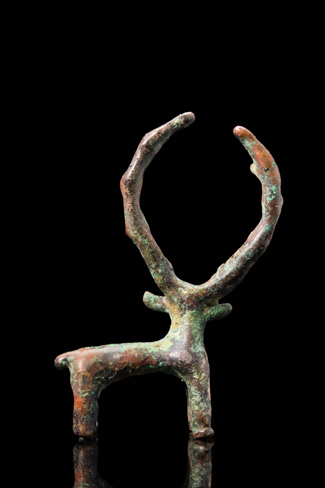 WESTERN ASIATIC BRONZE STAG FIGURINE - Image 4 of 4