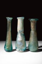 COLLECTION OF THREE ROMAN GLASS VESSELS