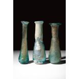 COLLECTION OF THREE ROMAN GLASS VESSELS