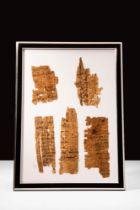 FIVE FRAGMENTS OF PAPYRUS
