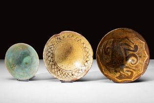 GROUP OF THREE SELJUK BOWLS