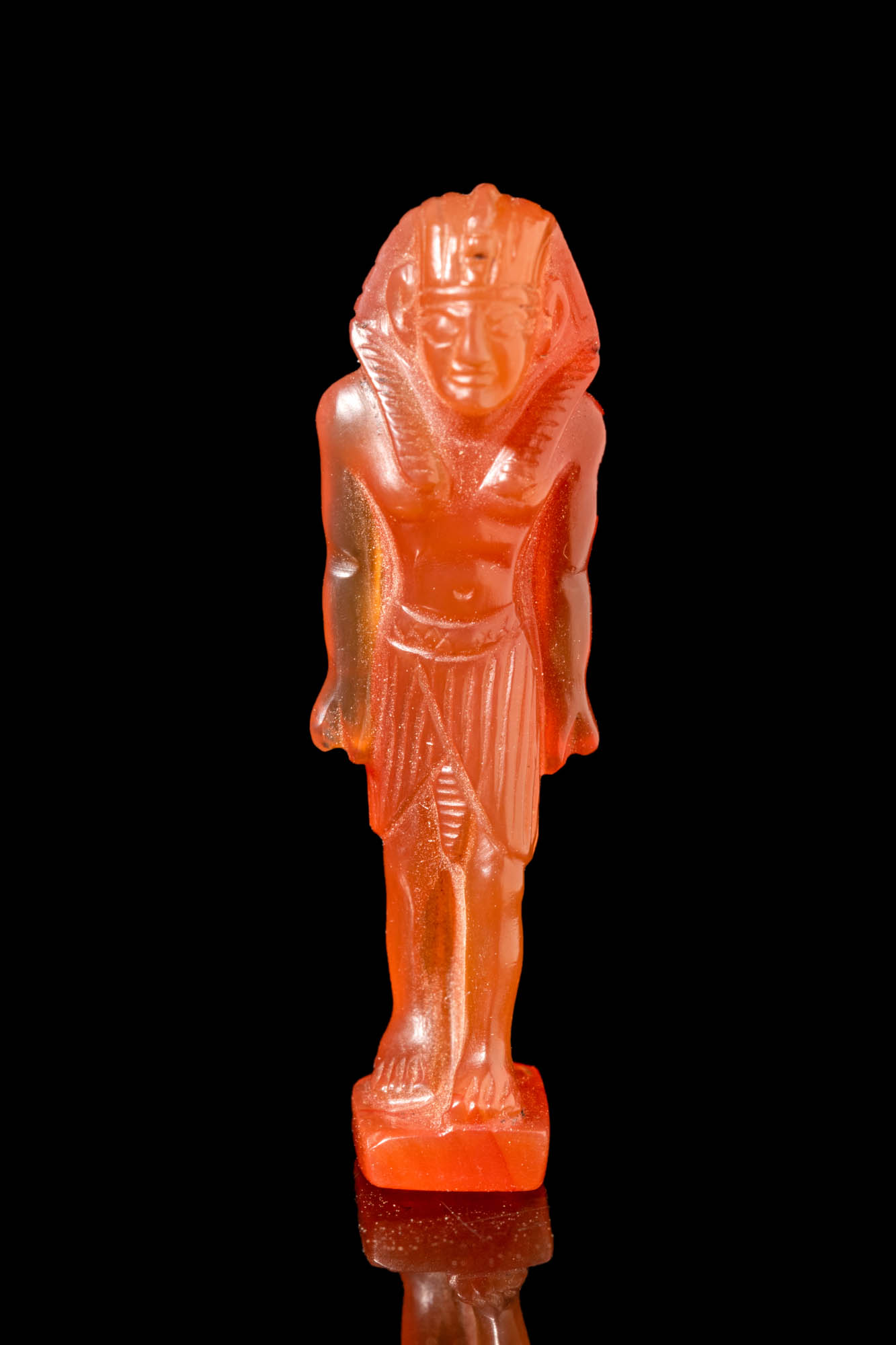 EGYPTIAN CARNELIAN AMULET OF STANDING PHARAOH - Image 5 of 5