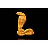 EGYPTIAN GOLD URAEUS PLAQUE