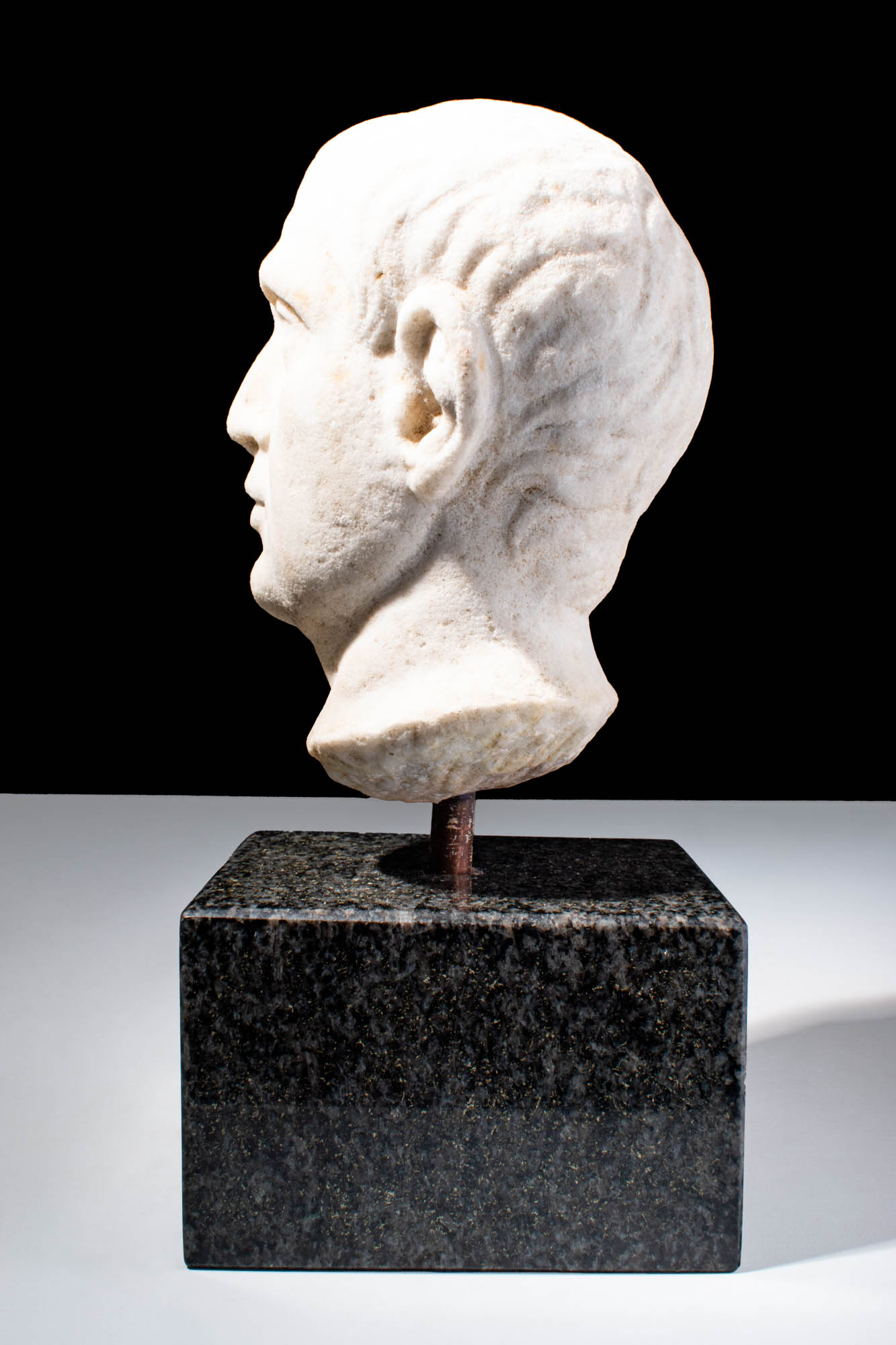 ROMAN MARBLE HEAD OF GENERAL - Image 3 of 4