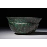 NEO ASSYRIAN BRONZE CARINATED BOWL