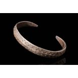 VIKING SILVER BRACELET WITH STAMPED DECORATIONS