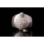 BYZANTINE SILVER RING WITH GREEK INSCRIPTION