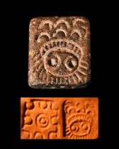 WEST PERSIAN SQUARE FLAT HARD STONE SEAL- ORIGINAL LAMBERT REPORT