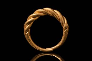 MEDIEVAL VIKING GOLD TWISTED RING