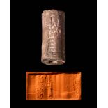 OLD BABYLONIAN HARDSTONE CYLINDER SEAL- ORIGINAL LAMBERT REPORT