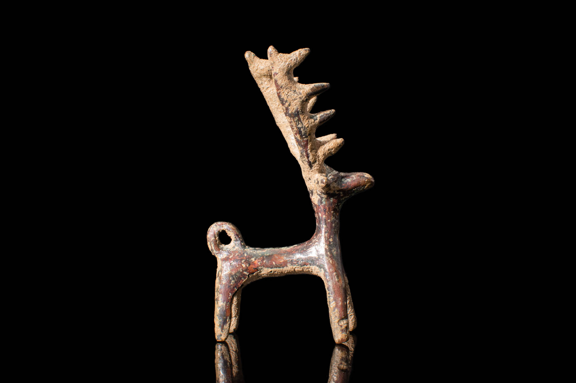 WESTERN ASIATIC BRONZE STAG FIGURINE - Image 3 of 4