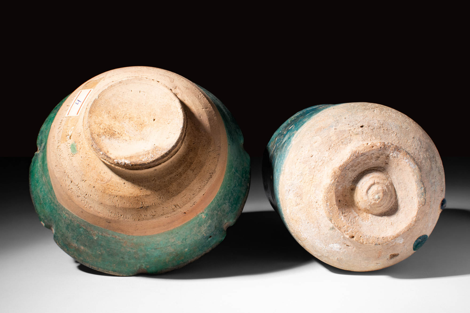 PAIR OF SELJUK GREEN GLAZED VESSELS - Image 5 of 5