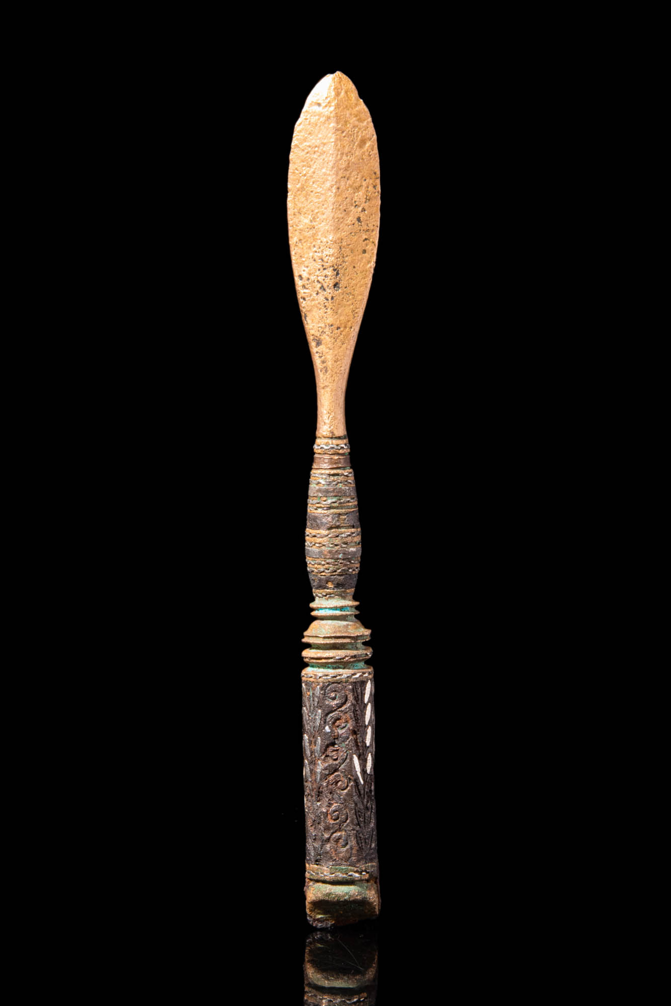 ROMAN BRONZE WITH SILVER INLAY MEDICAL SPATULA - Image 4 of 4