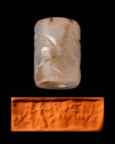 NEO ASSYRIAN CHALCEDONY CYLINDER SEAL- ORIGINAL LAMBERT REPORT