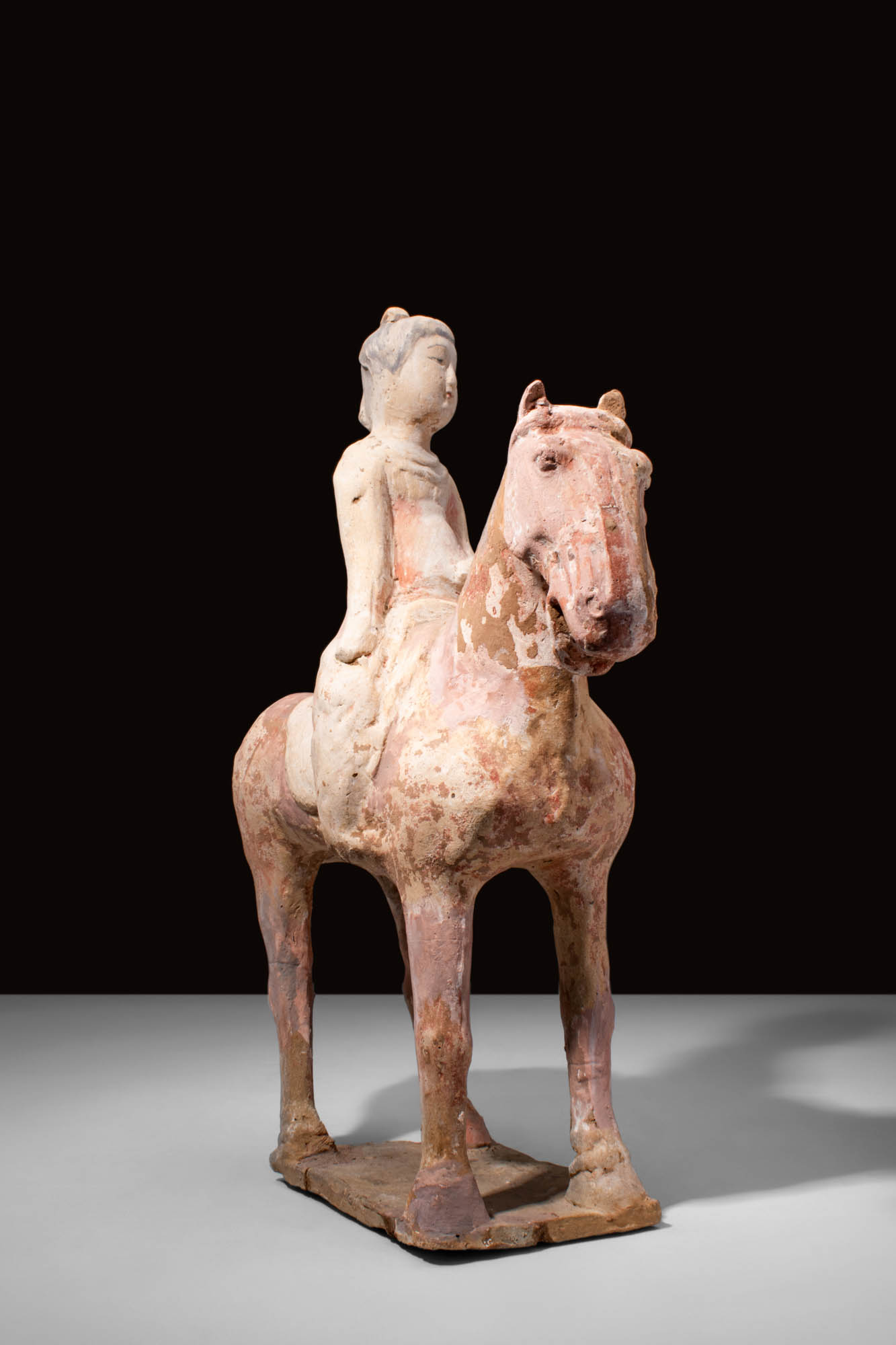 CHINESE TANG DYNASTY HORSE AND FEMALE RIDER - Image 4 of 7