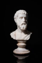 NEOCLASSICAL MARBLE BUST OF AN EMPEROR - MARCUS AURELIUS