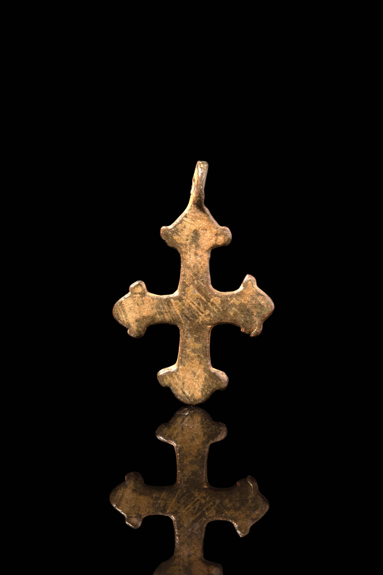 BYZANTINE BRONZE CROSS PENDANT REPRESENTING THE FIVE WOUNDS OF CHRIST - Image 3 of 3