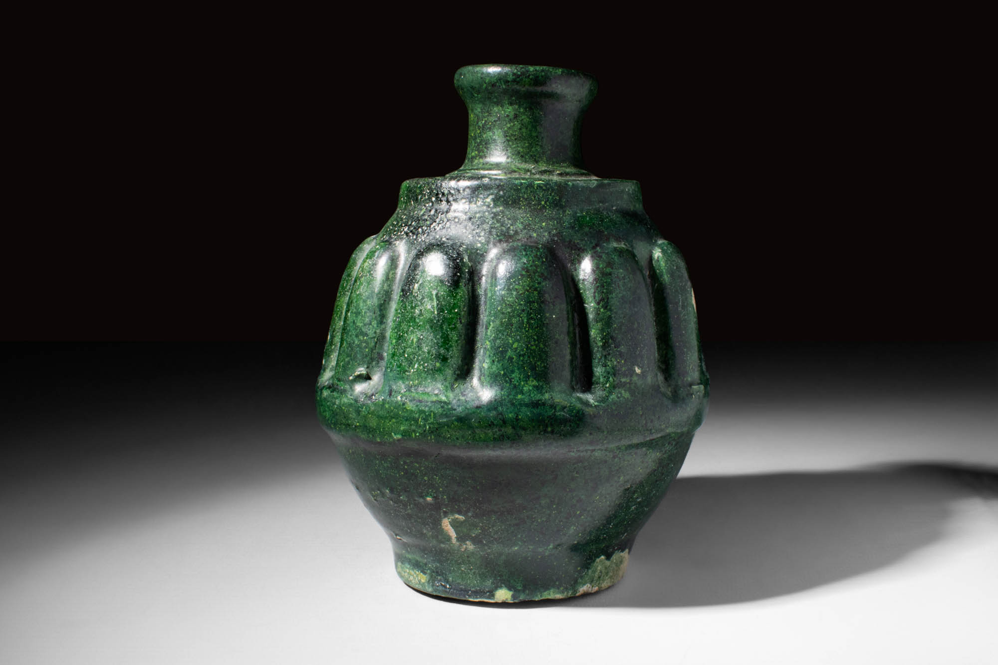 MEDIEVAL KHORASAN GREEN GLAZED JUG - Image 2 of 4