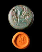 SASANIAN STAMP SEAL WITH WINGED HORSE