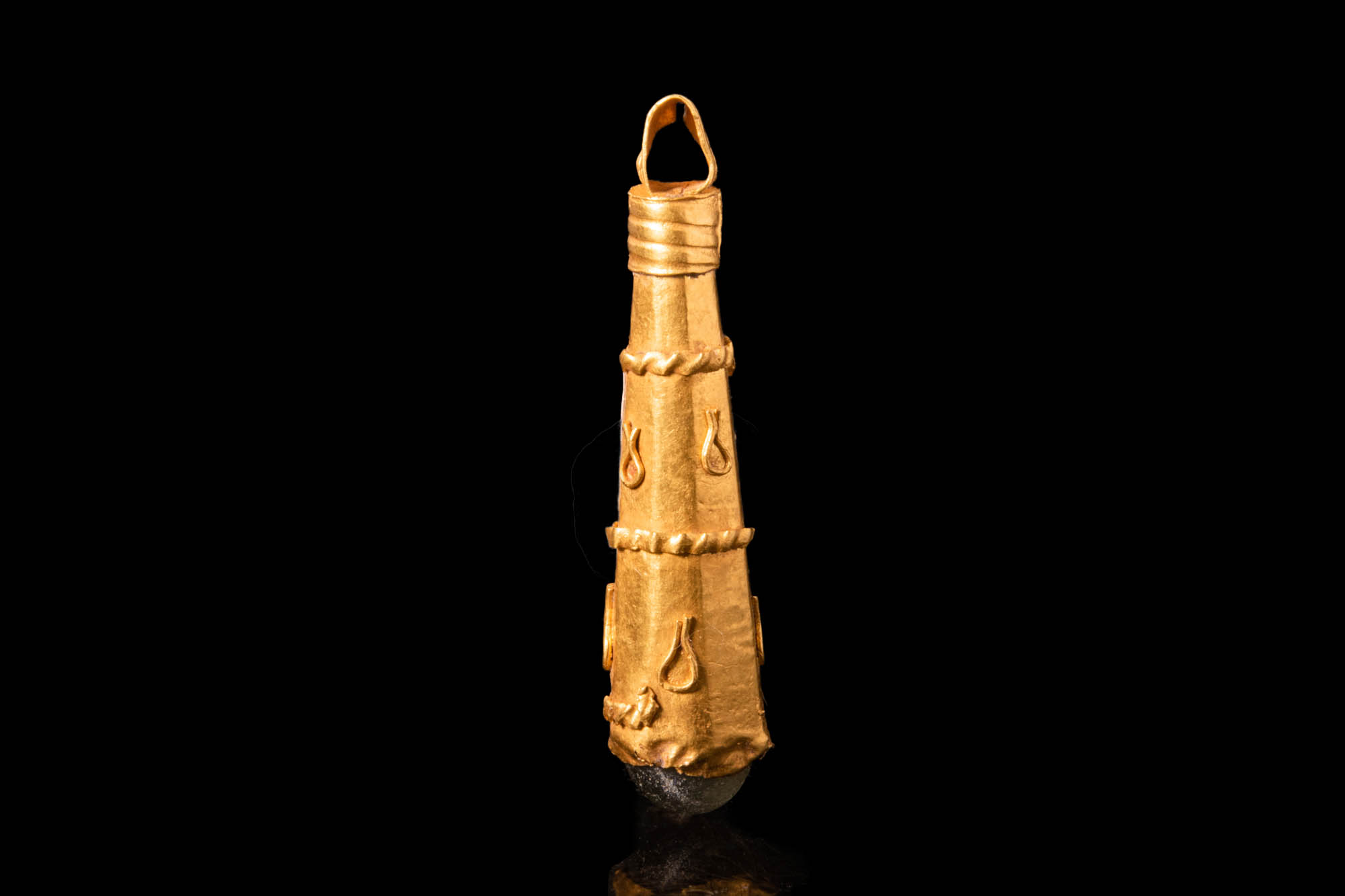 HELLENISTIC GOLD PENDANT WITH CABOCHON - Image 2 of 3