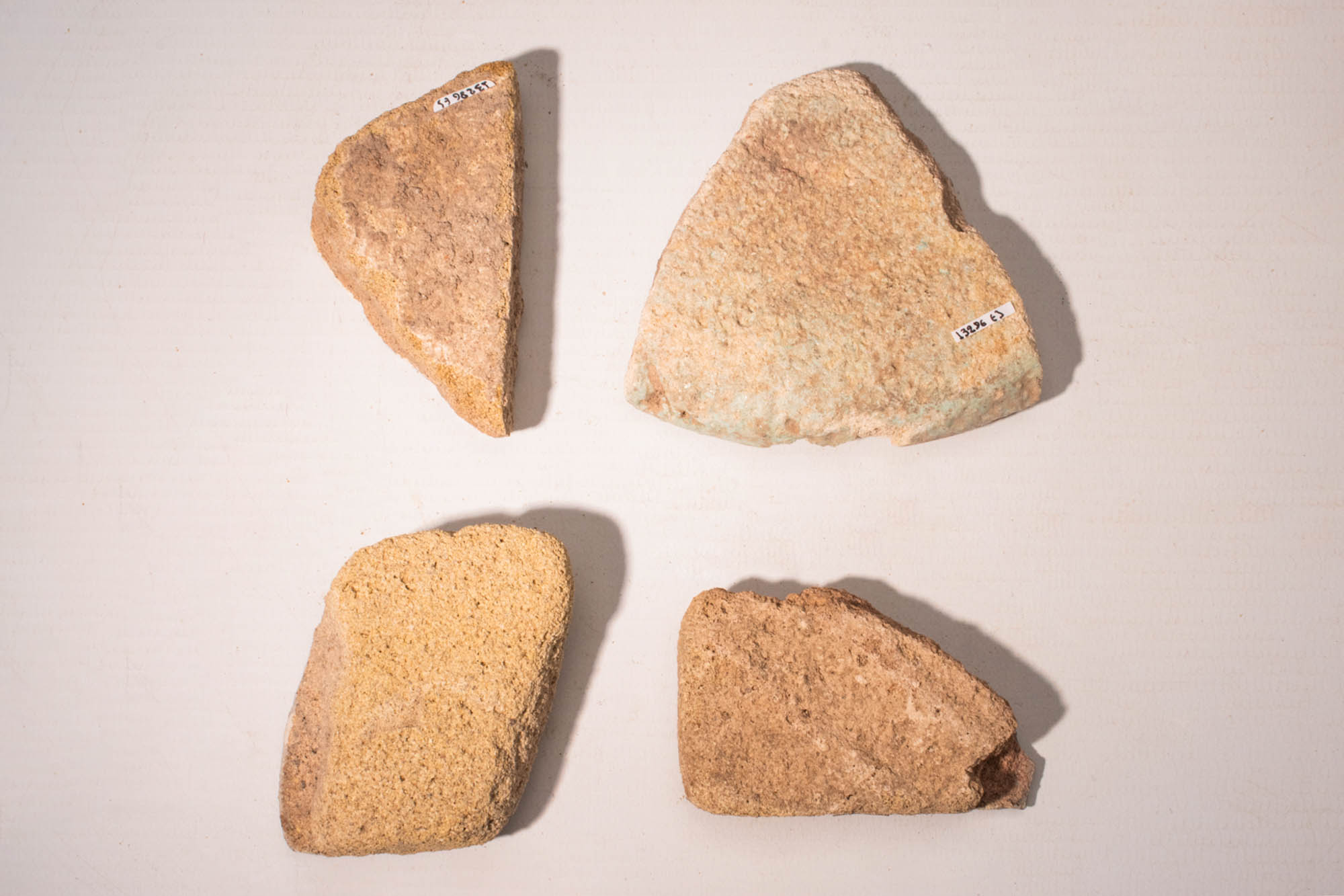 EGYPTIAN BICHROME FAIENCE TILE FRAGMENTS - Image 2 of 2