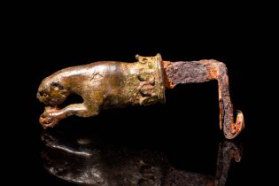 ROMAN BRONZE KEY LION SHAPED