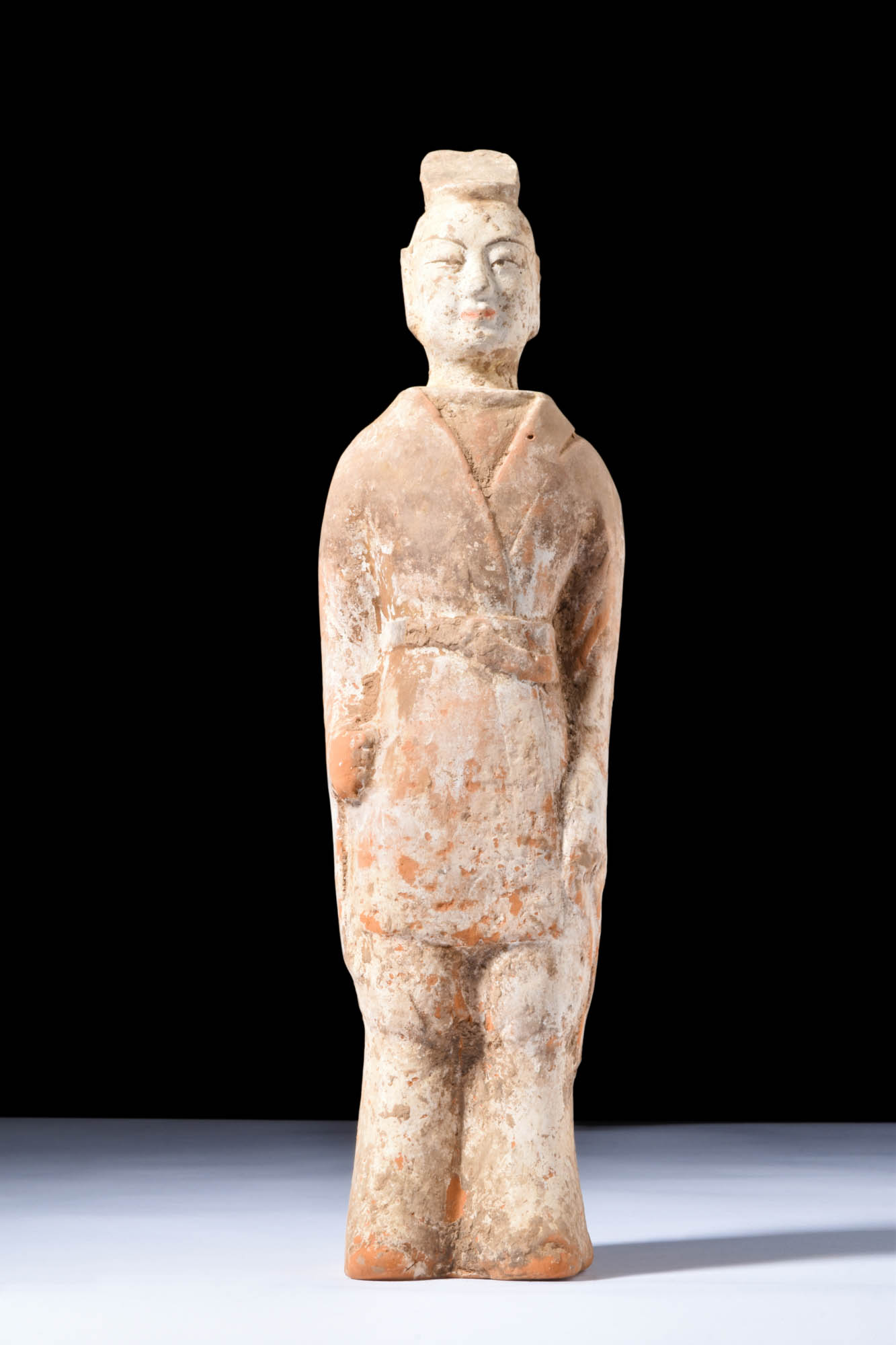 CHINESE NORTHERN WEI DYNASTY TERRACOTTA OFFICIAL FIGURE