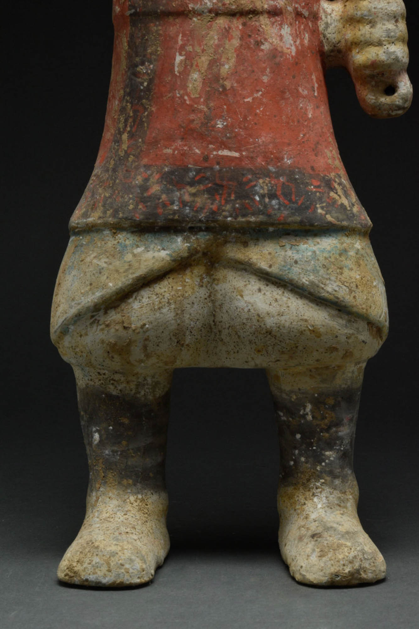 CHINESE HAN DYNASTY POLYCHROME TERRACOTTA WARRIOR - TL TESTED - Image 7 of 8