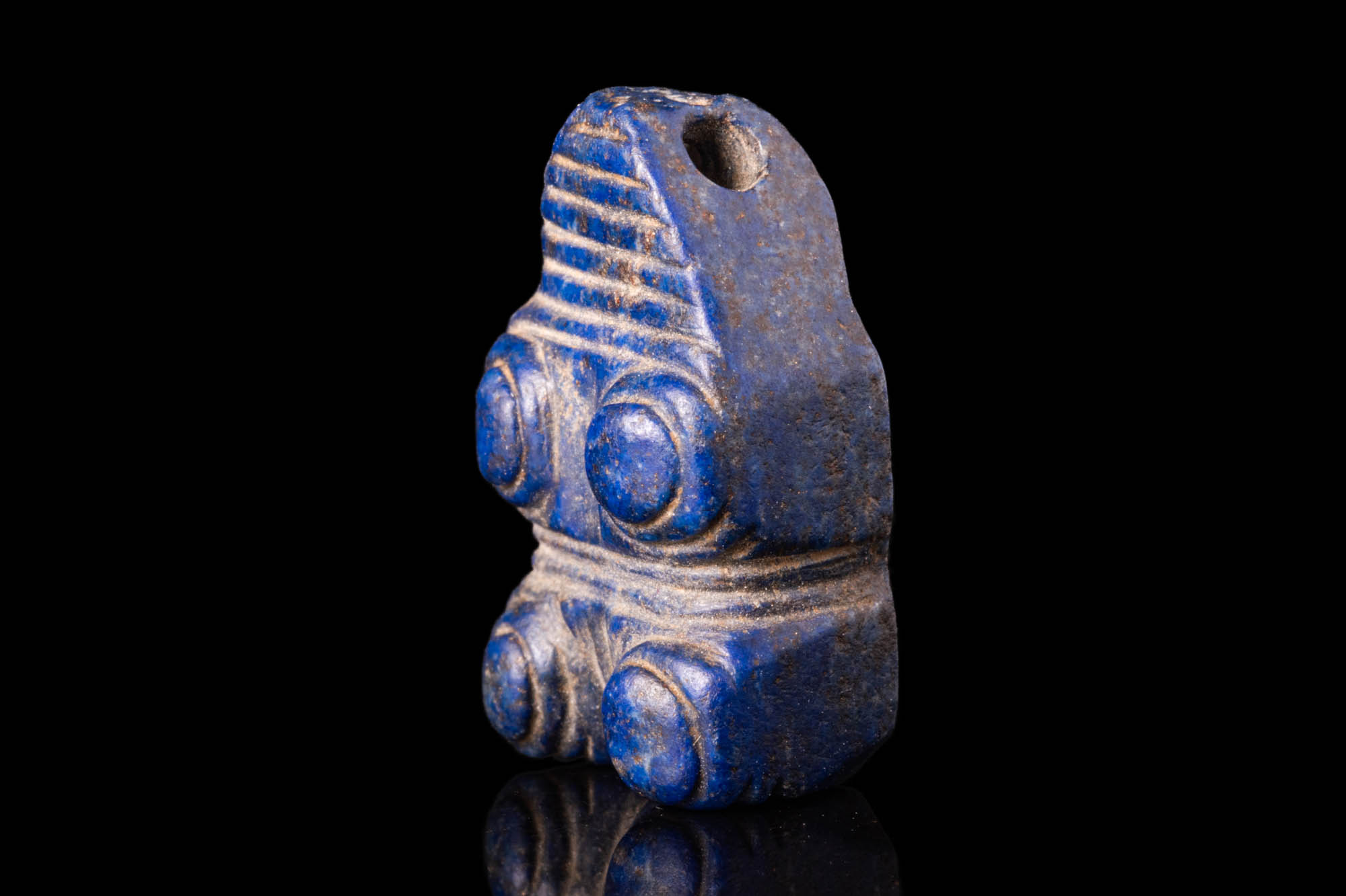 NEAR EASTERN LAPIS LAZULI BULL AMULET - Image 2 of 3