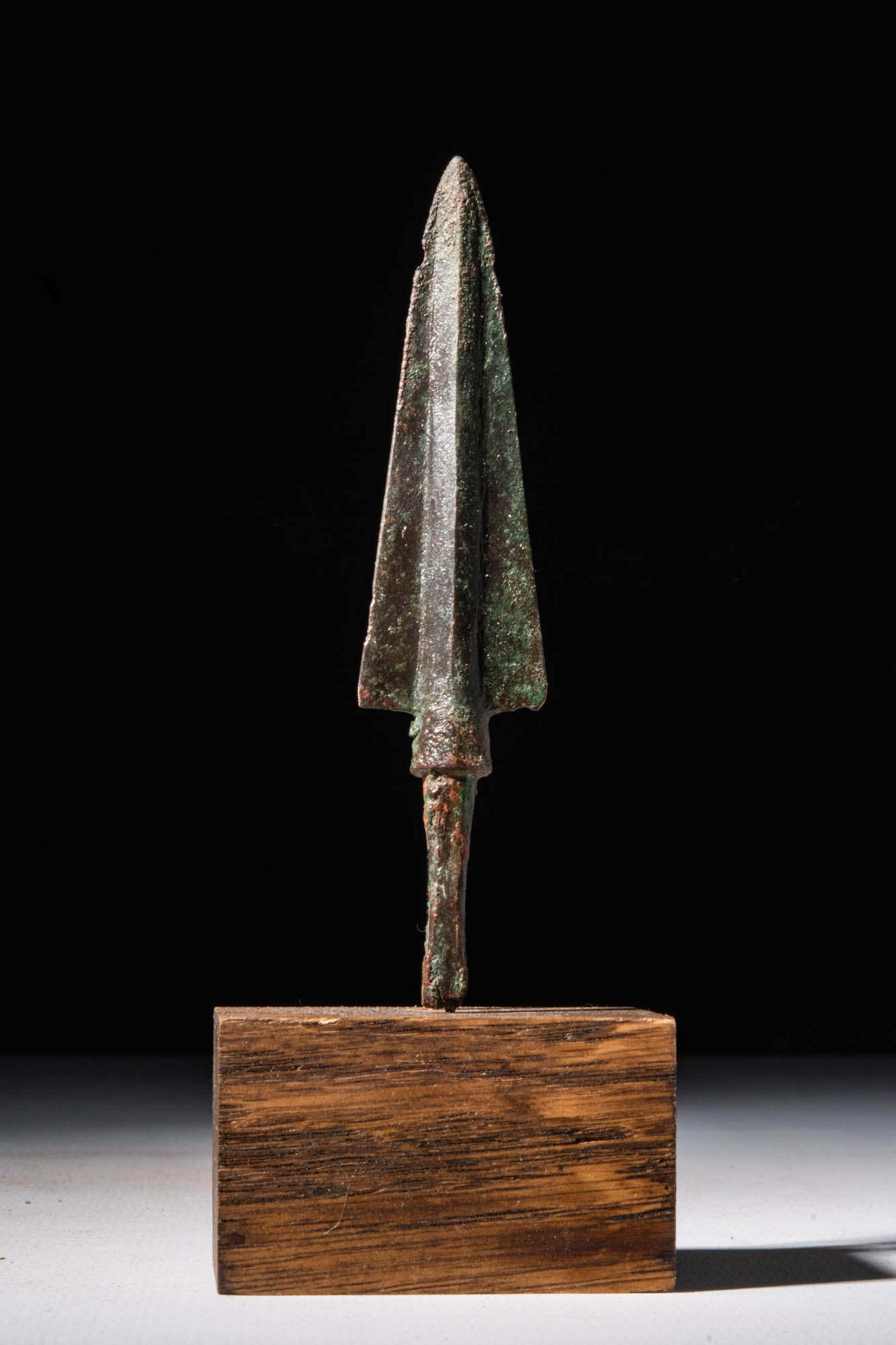 ANCIENT BRONZE SPEARHEAD