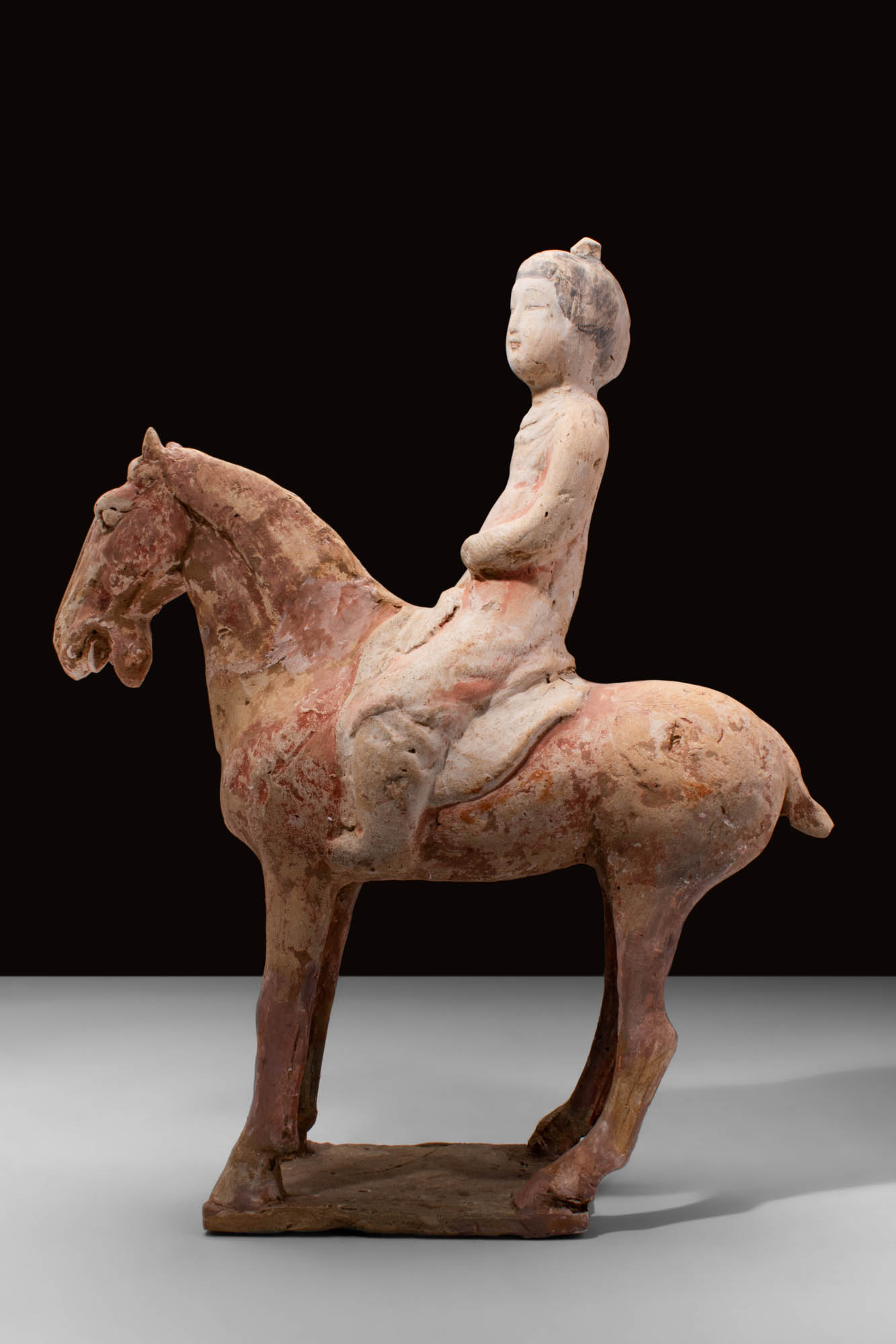 CHINESE TANG DYNASTY HORSE AND FEMALE RIDER - Image 2 of 7