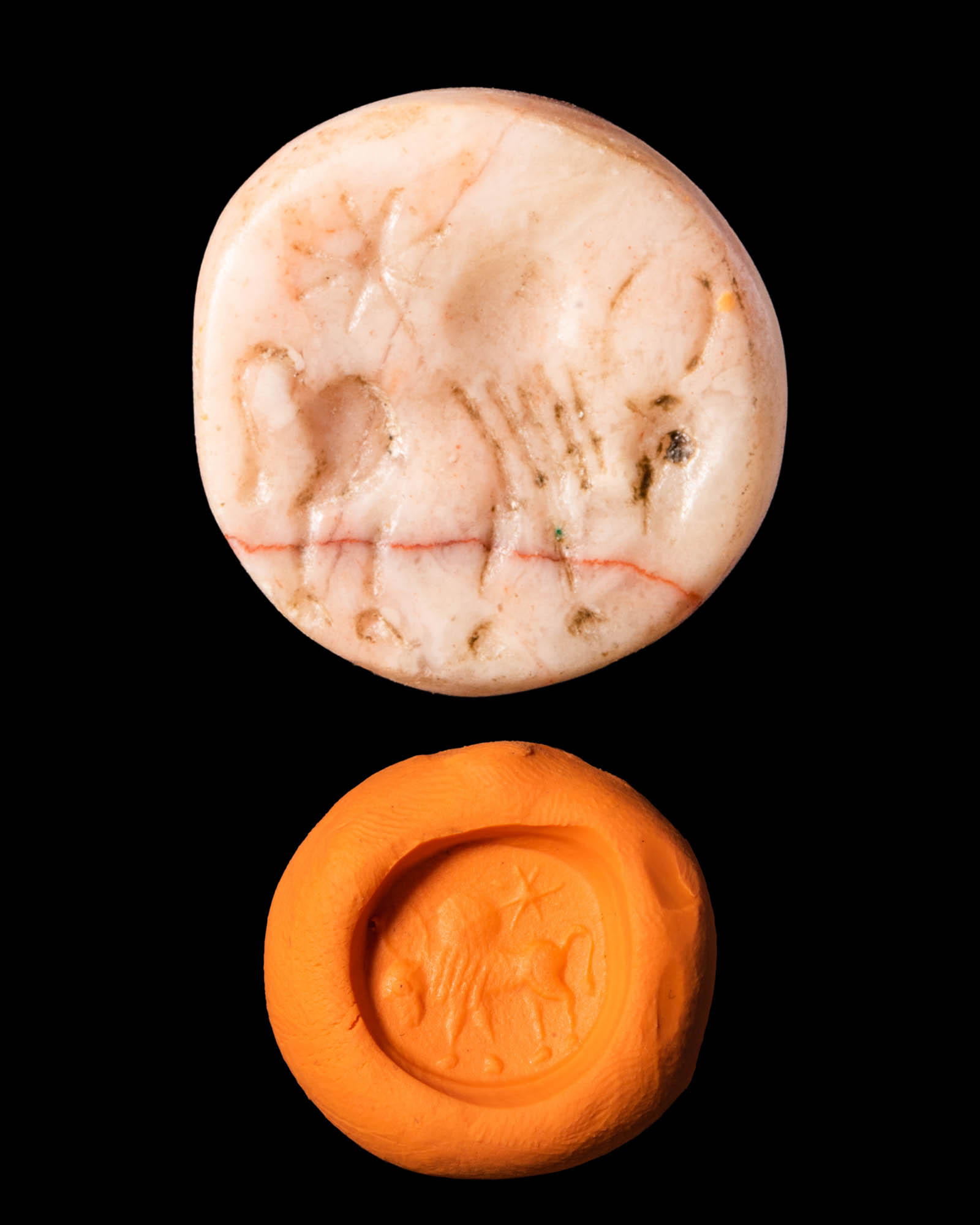 SASANIAN PINK STONE STAMP SEAL