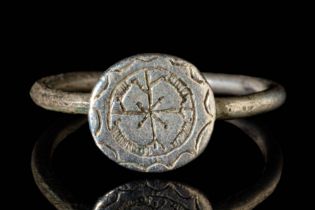 BYZANTINE SILVER RING WITH MONOGRAM