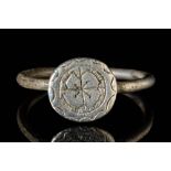 BYZANTINE SILVER RING WITH MONOGRAM