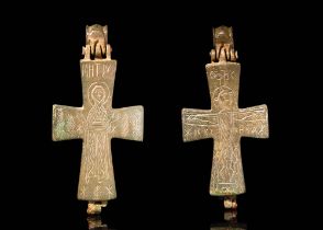 BYZANTINE BRONZE ENCLOPION WITH CHRIST