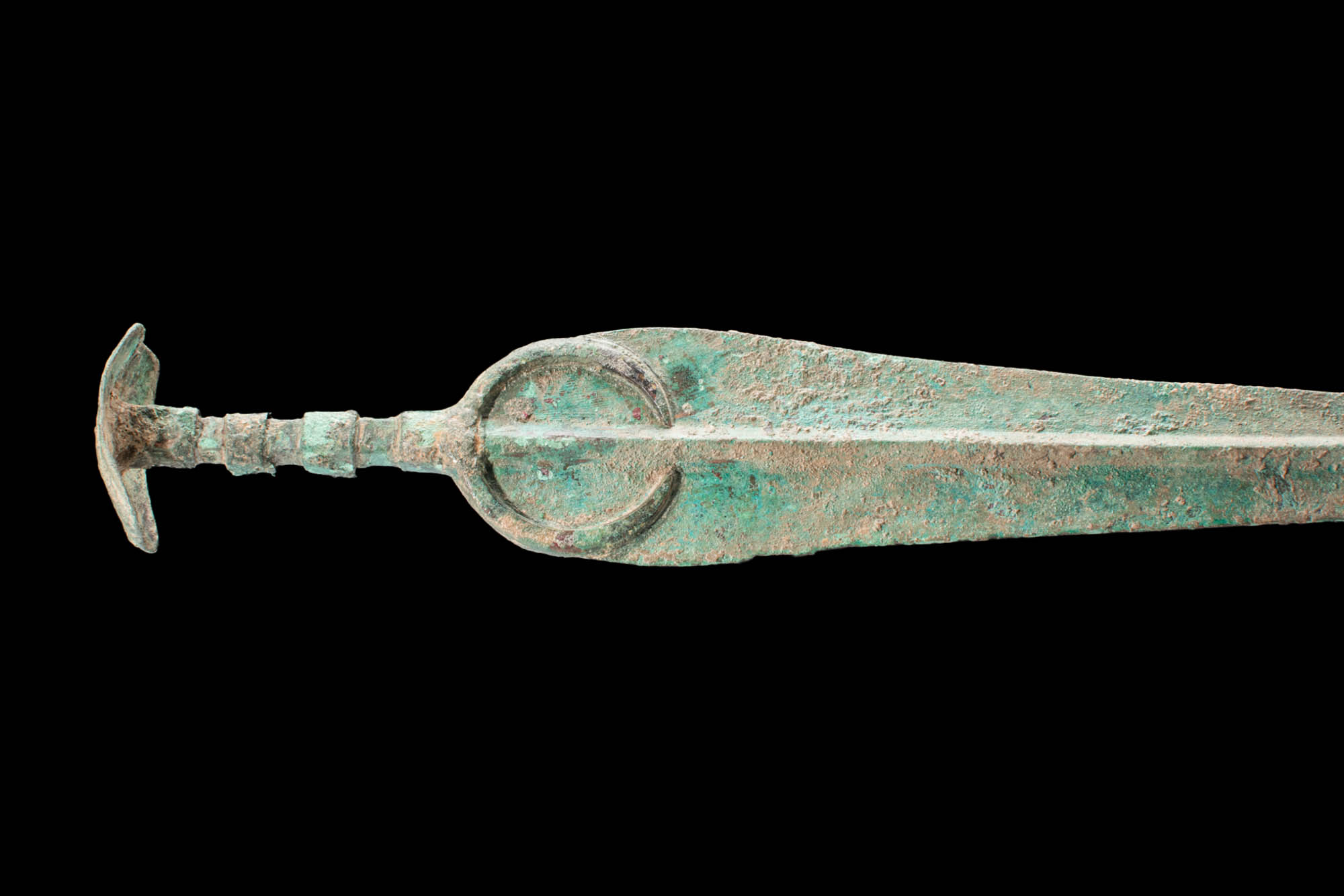 ANCIENT BRONZE SWORD WITH CRESCENTIC POMMEL - Image 3 of 4