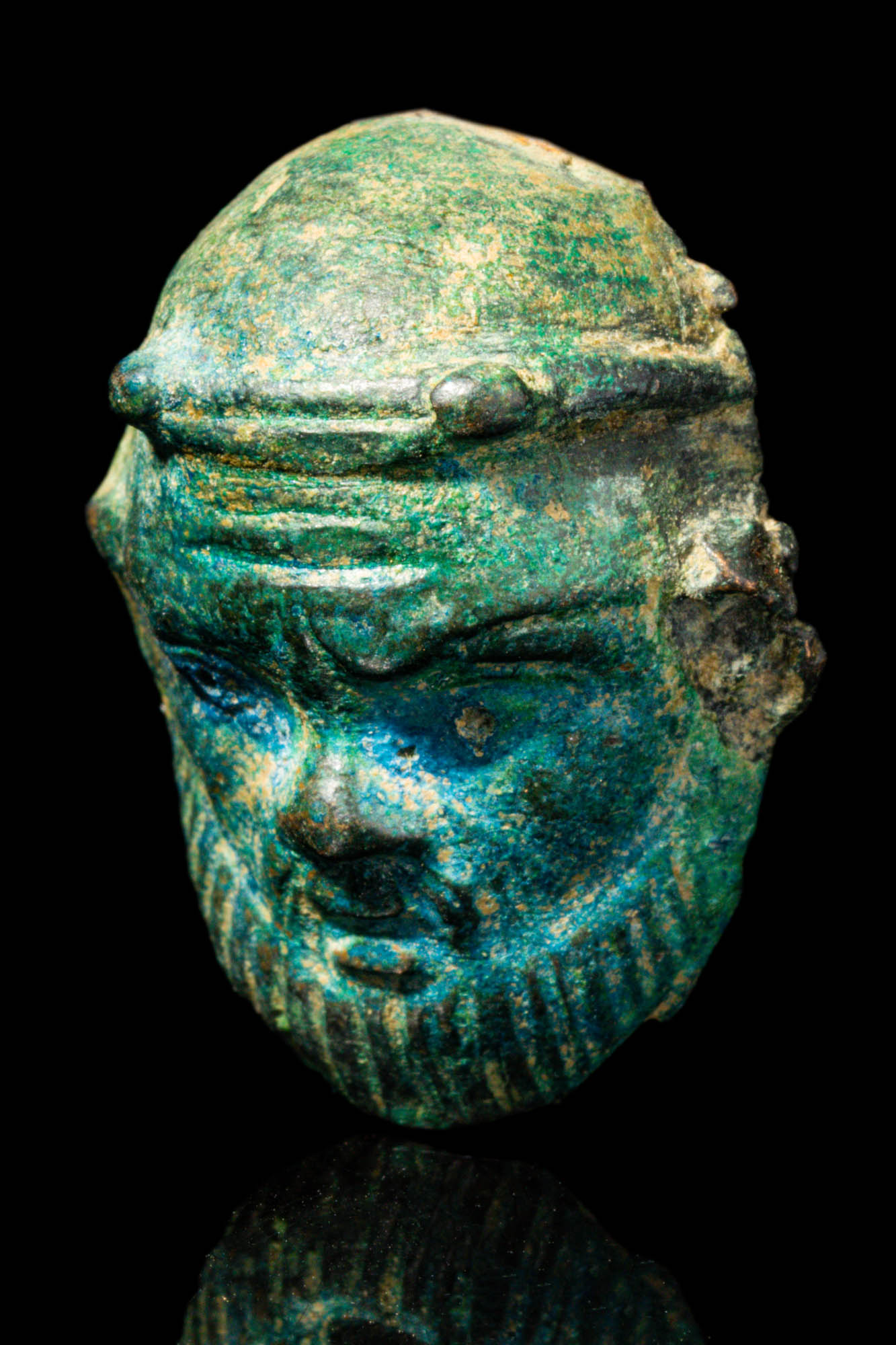 ROMAN BRONZE SILENUS MASK APPLIQUE - Image 2 of 3