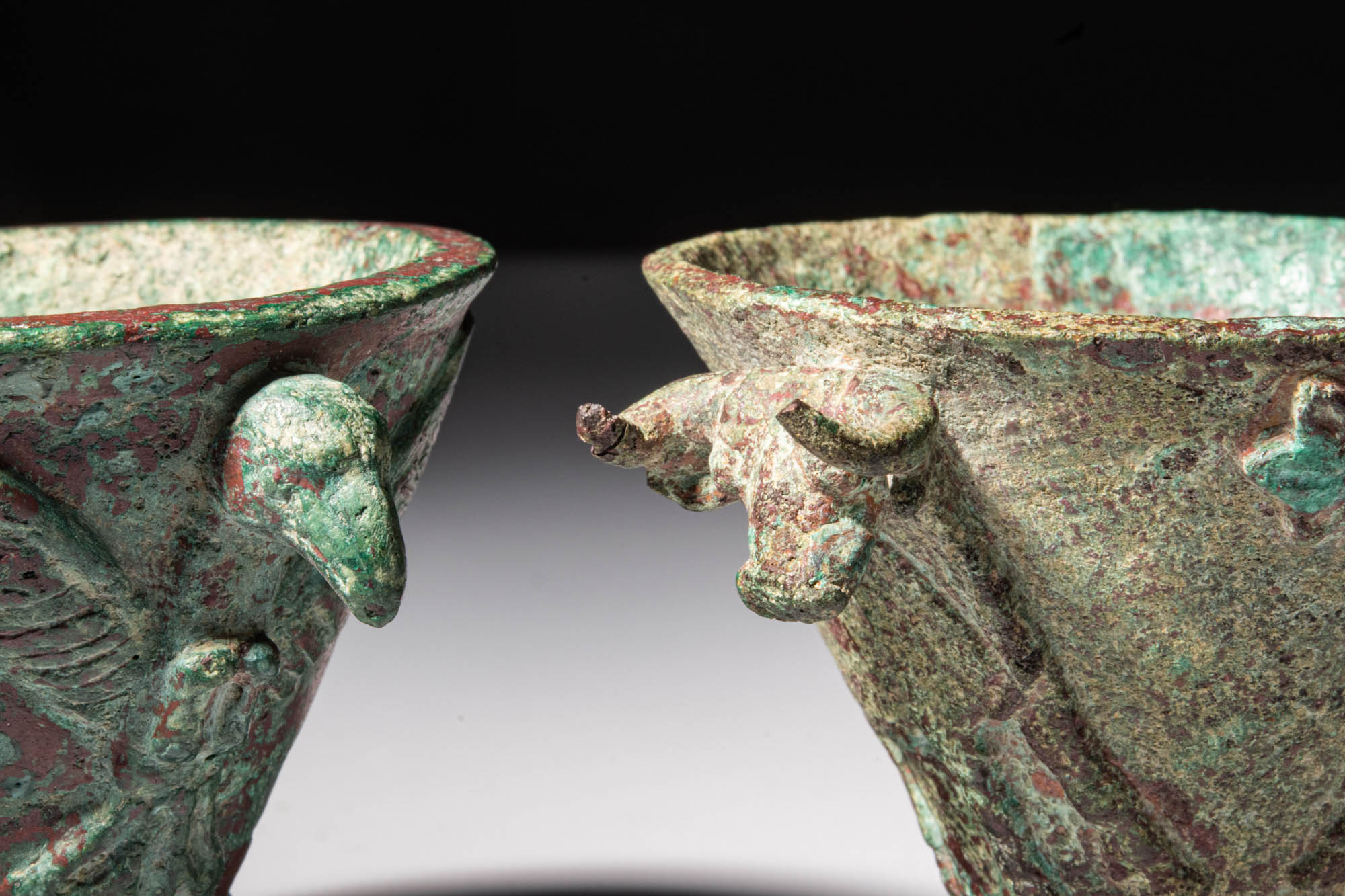 SUMERIAN COPPER DECORATED CUPS WITH ANIMAL PROTOMES - Image 4 of 4