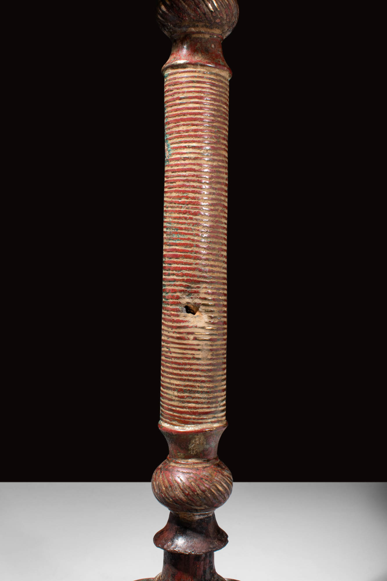 RARE SELJUK BRONZE LAMPSTAND - Image 6 of 6